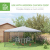 17.1 ft x 15.7 ft Large Chicken Run for 19-25 Chickens with Cover, Walk-In Chicken Run Chicken Pen Hen House for Outdoor, Silver