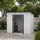 8' x 4' Metal Garden Shed, Backyard Tool Storage Shed with Dual Locking Doors, 2 Air Vents and Steel Frame, White