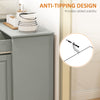 Modern Kitchen Storage Cabinet, Coffee Bar Cabinet with 2 Drawers and Adjustable Shelves for Dining Room