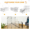 Pet Playpen DIY Small Animal Cage, Portable Plastic Yard Fence for Rabbit, Chinchilla, Hedgehog & Guinea Pig, 14" x 18", Clear