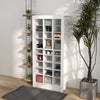 58" Shoe Storage Cabinet with Adjustable Shelves for 27 Pairs, Narrow Shoe Organizer for Entryway, Hallway, White