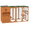 Large Outdoor Cat House for 3 Kitties, Multi-Level Design with Big Hiding Areas, 2 Stories & Multiple Platforms Cat Condo, Orange