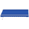8' x 7' Patio Retractable Awning, Manual Exterior Sun Shade Deck Window Cover, Blue