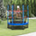 Φ4.5FT Kids Trampoline with Enclosure Net, Springless Design, Safety Pad and Steel Frame, Toddler Round Bouncer for Age 3 to 6 Years, Blue