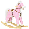 Rocking Horse Toddler Ride On Horse with Sound Saddle for Kids 3+ Years Old, Boys Girls Gift,, Pink