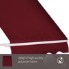6' Drop Arm Manual Retractable Window Awning Sun Shade Shelter for Patio Balcony Outdoor, Aluminum, Wine Red