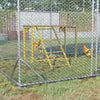 Chicken Activity Play with Swing Set, Wooden Chicken Coop Accessory with Multiple Chicken Perches & Hen Ladder, Yellow