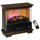 26" Free Standing Electric Fireplace Heater, 1400W Freestanding Fireplace Heater with Adjustable Temperature, Timer & 7 Bright Settings, Brown