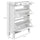8 Pairs Shoe Storage Cabinet, Freestanding Shoe Cabinet Organizer, Shoe Rack Storage Cabinet for Entryway, Living Room, White