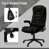 Massage Office Chair, High Back Office Desk Chair with Heat, Reclining Backrest, Padded Armrests & Remote, Black