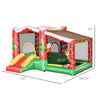 3-in-1 Kids Inflatable Bounce House Christmas Jumping Castle with Christmas Tree Pattern, Includes Trampoline, Pool, Slide, and Air Blower