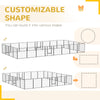 24 Panel Dog Playpen for Small and Medium Dogs with Lockable Door, or Indoor/Outdoor Use, DIY Shape Pet Playpen, 189" x 189" x 32"