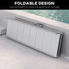 8' Foldable Handicap Ramp for Home, Steps, Doorways, Aluminum Portable Wheelchair Ramp, Textured Threshold Ramp, Silver