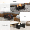 3-in-1 Stove, Wood Burning Firepit, Coffee Table with Quick Assembly and Carrying Bag, Black