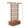 Wooden Trellis Planter Box, Raised Garden Bed to Grow Vegetables, Herbs and Flowers