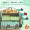 Toy Organizer with 6 Storage Bins, Kids Storage Unit for Bedroom, Kids Room, 25" x 12" x 26", Green