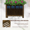 Wooden Raised Garden Bed, Planter with Trellis for Vine Climbing and Vegetables, Herbs and Flowers Growing, Carbonized