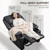 Power Lift Chair for Relaxation-Loving Individuals, Faux Leather Recliner Sofa with Vibration Massage and Heat, Remote, Side Pockets – Black