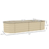 4.9 x 2 x 1ft Galvanized Raised Garden Bed Kit, Metal Planter Box with Safety Edging, Cream