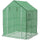 4.6' x 4.7' Portable Greenhouse, Water/UV Resistant Walk-In Hot House w/ 2 Tier U-Shape Flower Rack, Roll Up Door, Windows, Green