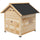Duck House for 1-3 Ducks, Wooden Small Animal House Outdoor with Openable Roof, Double Doors, Removable Base