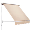 6' Drop Arm Manual Retractable Patio Sun Window Awning with UV & Sun Protection & Included Hardware  Cream