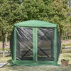 7x7FT Pop Up Canopy Camping Gazebo Portable Screen Tent with Carry Bag, Ventilating Mesh, for Outdoor Activities, Green