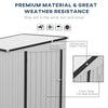 4' x 6' Lean to Garden Storage Shed, Outdoor Storage Shed with Lockable Door Vents for Backyard Patio Lawn, White