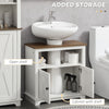 Bathroom Vanities Under Sink Storage Cabinet Cupboard with 2 Doors and Shelves, 23.5" x 11.75" x 23.5", White