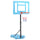 Poolside Basketball Goal, 36.5"-48.5" Height Adjustable Portable Hoop System, Backboard & Fillable Base, Blue