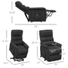 Power Lift Chair for Seniors, Electric Lift Recliner Chair with Remote Control, Side Pockets for Living Room, Black