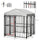 4' x 4'  Dog Playpen, Outdoor Puppy Exercise Pen with Water-resistant UV Protection Canopy, Dog Run Enclosure for Small & Medium Dogs
