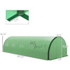 Tunnel Greenhouse Walk-in Plant Warm House with 2 Hinged Doors, 10 Mesh Windows, 24.6' x 10' x 6.6', Green