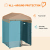 4' x 4' Dog Kennel Outdoor with Outside Enclosure Cloth, Dog Playpen Exercise Pen with Water-resistant UV Protection Canopy, for Small Dog