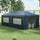 10' x 19.5' Pop Up Canopy Tent Height Adjustable Event Shelter w/ Sidewalls, Leg Weight Bags, Wheeled Carry Bag, Blue
