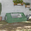 71" x 55" x 32" Mini Greenhouse, Small Greenhouse Outdoor Flower Planter Hot House with Zipper Windows and Door, Green