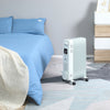 Electric Space Heater, Freestanding 161 Sq. Ft. Heater with 3 Modes, Timer, and Remote, 1500 W, White