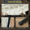 Patio Hammock Chair with Stand, Outdoor Hammock Swing Hanging Lounge Chair with Side Pocket and Headrest, Cream White