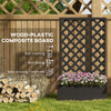 Trellis Planter Box for Climbing Plants, Raised Garden Bed w/ Trellis Lattice for Outdoor Garden, Deck, Backyard, Black