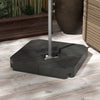 Offset Umbrella Base Outdoor Umbrella Weights, 132 lb. Capacity Water or 176 lb. Capacity Sand, Black