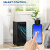 8,000 BTU Portable Air Conditioner with Wi-Fi  for Rooms Up to 215 Sq. Ft., Dehumidifier & Fan with Remote Control & Window Kit, Black