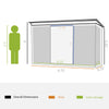 7' x 4' Metal Outdoor Storage Shed Garden Lockable Shed Tool Utility Storage Unit, Dark Green