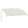 10' x 8' Electric Awning, Retractable Awning, UV Protection with Remote Controller and Manual Crank Handle for Deck