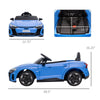 Kids Ride on Car with Remote Control, Electric Toy Car for Children 3-6 Years with Suspension System & Horn Honking, Gift for Boys Girls, Blue