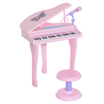 Musical Kids Electronic Keyboard 37 Key Piano Kids Miniature Digital Piano with Microphone - Pink