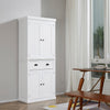 72" Kitchen Pantry Cabinet, Freestanding Cupboard Pantry Storage Cabinet with Doors and Adjustable Shelves, White