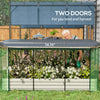 Galvanized Steel Planter Box with Crop Cage and Shade Cloth, Raised Garden Bed for Flowers, Vegs and Herbs, Beige