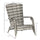 Patio Wicker Adirondack Chair, Outdoor All-Weather Rattan Fire Pit Chair, Soft Cushions, Tall Curved Backrest and Armrests