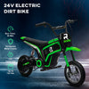 24V 350W Electric Dirt Bike Up to 15 MPH w/ Twist Grip Throttle, Green