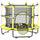 4.6' Trampoline for Kids with Safety Enclosure & Ball Pit, Yellow